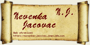 Nevenka Jačovac vizit kartica